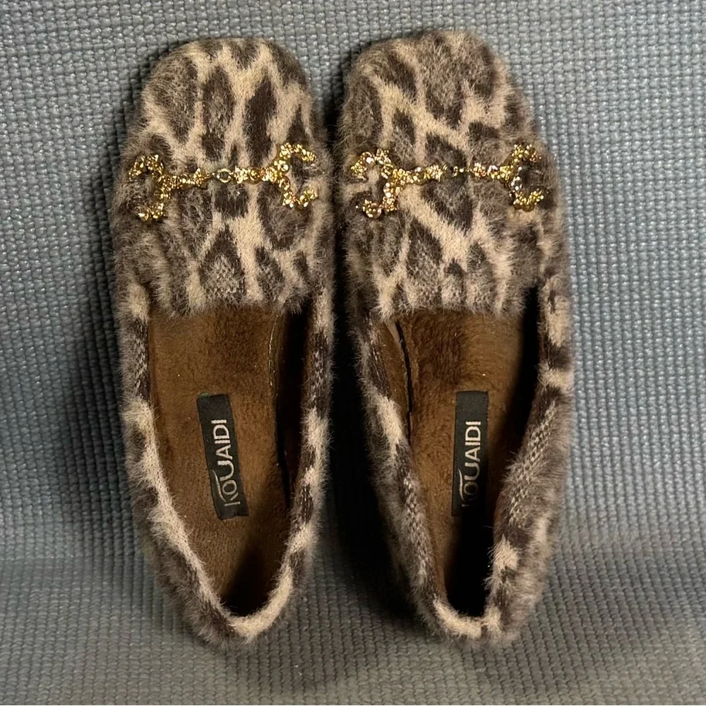 Kouaidi Women’s Leopard Print‎ Slip On Loafer Shoes Size 6 US 36 EU